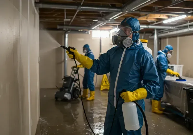 Basement Sanitization and Antimicrobial Treatment process in Wappingers Falls, NY