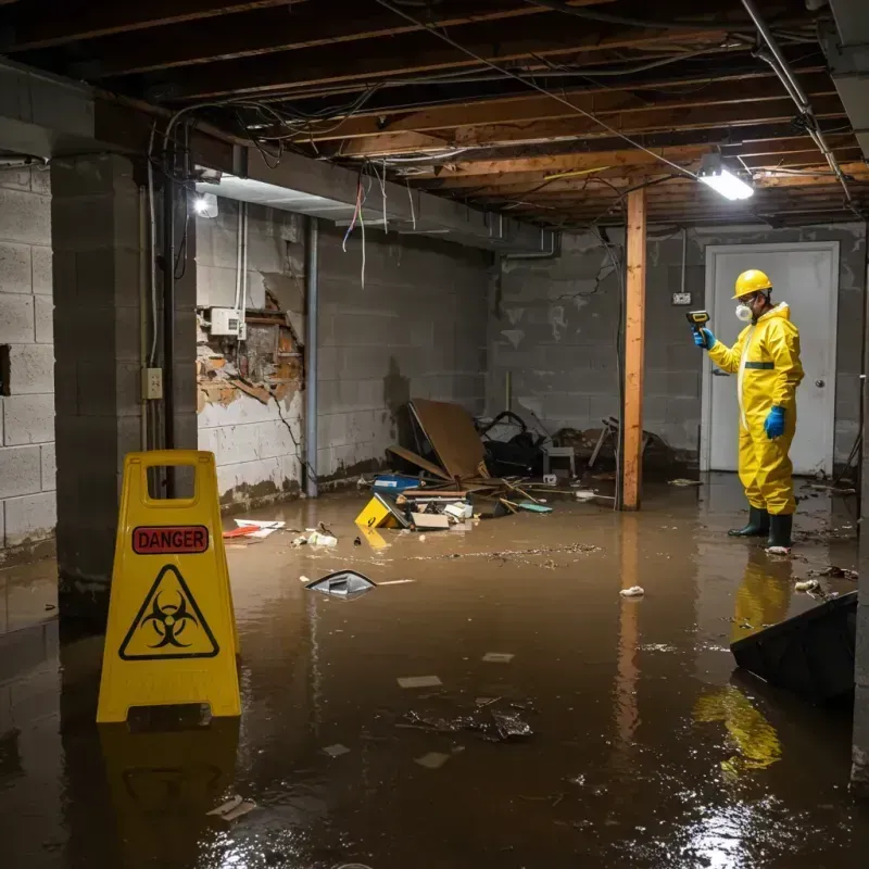 Flooded Basement Electrical Hazard in Wappingers Falls, NY Property